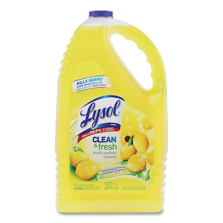 Lysol Cleaners & Detergents, Bottle, 144 oz, Sparkling Lemon & Sunflower Essence 36241-77617